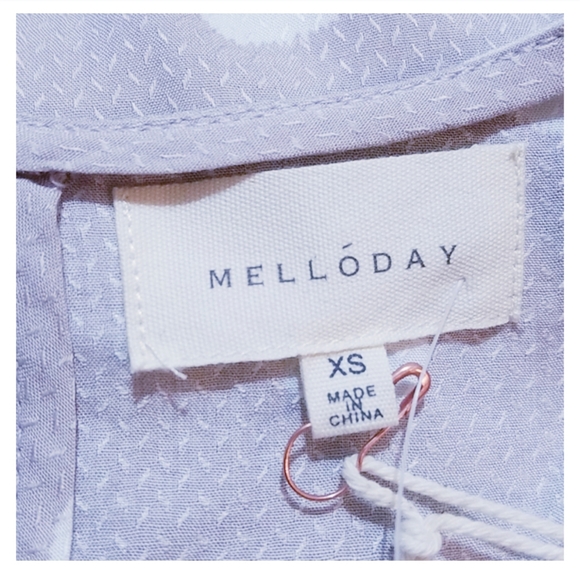 NWT Melloday Gray/Ivory Dotted Top Size XS - Picture 10 of 12